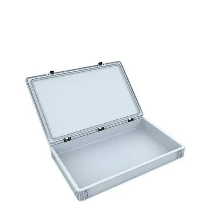 Obrázek produktu pro Eurokontejner 60 × 40 × 9 cm s odklápěcím víkem, stohovatelný, 15 l