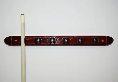Obrázek produktu pro Kulečníkový držák na 6 tág, 39 cm, tmavé dřevo