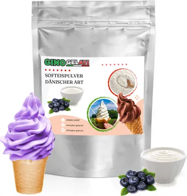 Produktbild von Joghurt Heidelbeere Dänisches Softeis Pulver 1 kg