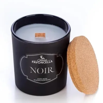 Image de Bougie à la cire de soja Noir, 135 g - Pavoncella