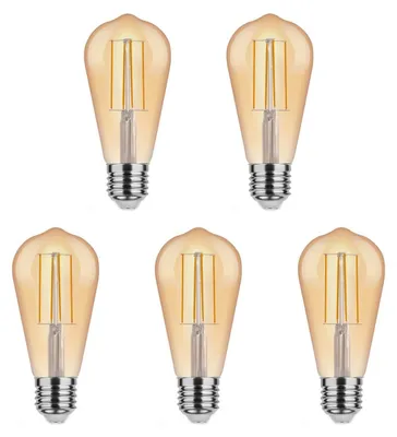 Produktbild von Asalite E27 LED-Lampe ST64 7W 650lm 2000K extra warmweiß 5 Stück