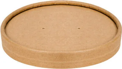 Produktbild von 125x Deckel für Suppenbecher Kraftpapier rund Ø11,5cm