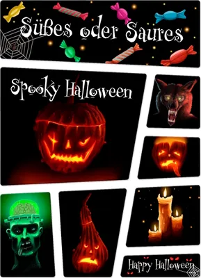 Produktbild von Kühlschrankmagnete 8er Set mit gruseligen Halloween Monstern und Motiven
