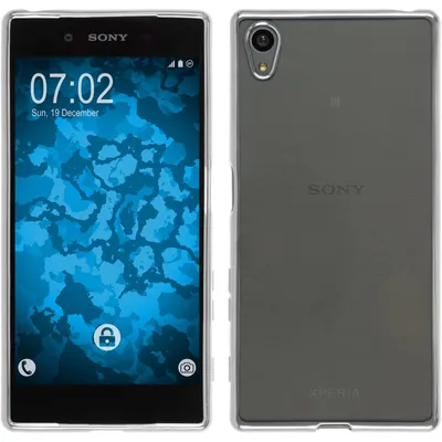 Produktbild von PhoneNatic Case kompatibel mit Sony Xperia Z5 - silber Silikon Hülle Slim Fit + 2 Schutzfolien