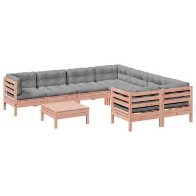 Produktbild von vidaXL 9-tlg. Garten-Sofagarnitur mit Kissen Massivholz Douglasie