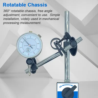 Obrázok produktu pre Číselník s magnetickou základňou Magnetický merací stojan Sada univerzálneho držiaka percentuálneho merača Jemné nastavenie Magnetická upínacia konzola