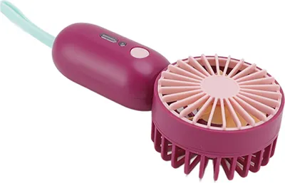 Productafbeelding van Handventilator, 3 snelheidsstanden, USB-oplaadbaar, geruisloos, mini, draagbaar, eenvoudige bediening, geschikt voor thuis, kantoor, reizen, rood