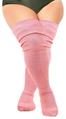 Productafbeelding van Overknee sokken Dames Plus size Extra lang - Dik - Beenverwarmer - Voor de winter