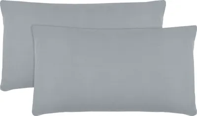Produktbild von 2er Set Feinjersey Kopfkissenbezüge 100% Baumwolle, 40x80 cm, grau