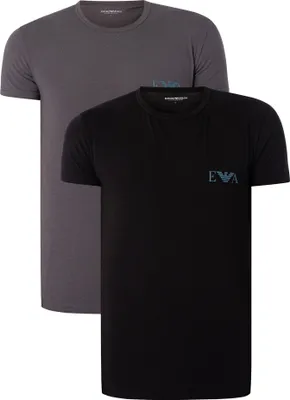 Produktbild von Emporio Armani 2er-Pack Lounge-T-Shirts mit Rundhalsausschnitt, Mehrfarbig L