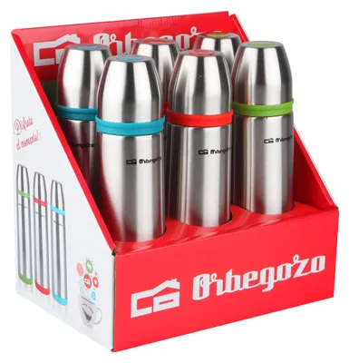 6er-Set Trinkflaschen 500 ml, Edelstahl, 3 Farben