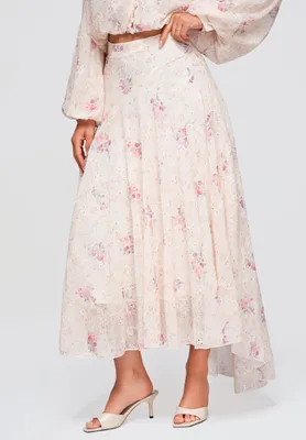 Produktbild von LARICA Spódnica maxi rozkloszowana elegancka OW-GL-E0008 beige S