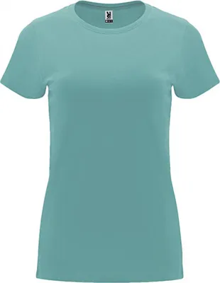 Produktbild von Roly CA6683 | Damen Capri T-Shirt, Tailliert und eng anliegend geschnitten - Farbe: Dusty Blue 267 - Größe: S