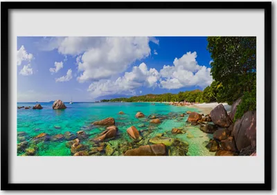 Produktbild von Bild 100x70 MDF-Rahmen Wandkunst Seestrandlandschaft