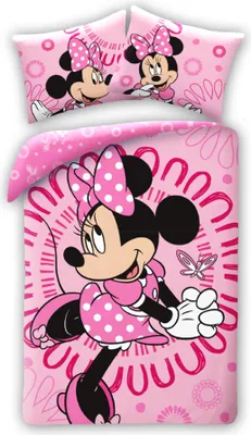 Obrázok produktu pre HALANTEX Posteľná bielizeň Minnie ružová Bavlna, 140/200, 70/90 cm