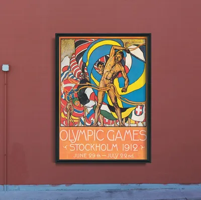 Produktbild von Poster - Canvas - Leinwand - 42 cm x 59,4 cm - Olympischen Spiele in Stockholm
