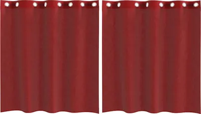 Image de Rideaux en voile avec œillets 2 pcs rouge bordeaux