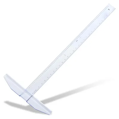 Produktbild von Aristo College Reißschiene 75 cm transparent, mit Tuschekante, Aufhängeloch, mm- und Inch-Teilung