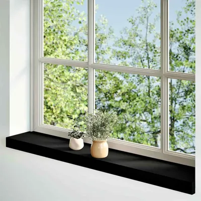 Zdjęcie produktu dla vidaXL Parapety 2 szt. Ciemny brąz 80x15x2 cm lite drewno dębowe