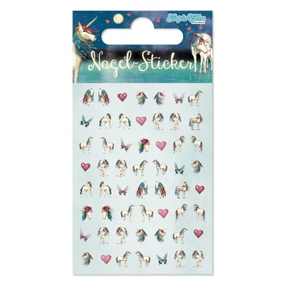Produktbild von Ohr- und Nagelsticker Einhorn