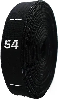 Textiletiketten Labels 40 x 10 mm Gr. 54 schwarz