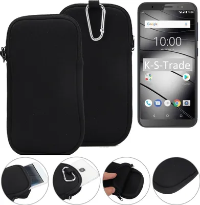 Produktbild von K-S-Trade Neopren-Hülle Handy-Hülle kompatibel mit Gigaset GS185 Schutzhülle Neoprenhülle Sleeve Schutz-Hülle Gürtel Tasche Case Holster