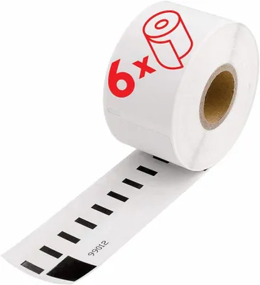 Produktbild von Etiketten 36 mm x 89 mm, 6 Rollen, Thermisch, Geeignet für Dymo und Seiko