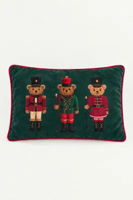 Produktbild von Festlicher Kissenbezug Bear Trio, Schwarz, 30x50 cm, Polyester, Spod Igły i Nitki