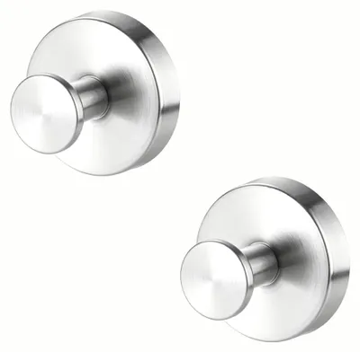 Saugnapfhaken aus Edelstahl, 2 Stück, extra stark, silber