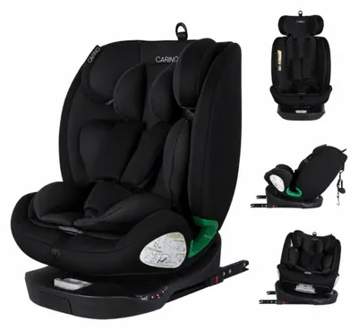 Produktbild von Cabino Apex Kindersitz i-Size Gruppe 0/1/2/3 Schwarz – 360° drehbarer Autositz 40–150 cm, ISOFIX und Top Tether, von Geburt bis ca. 12 Jahre