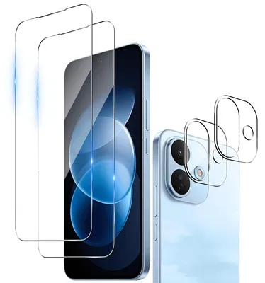 Productafbeelding van Gehard glas en camerabeschermers voor Xiaomi Redmi Note 17 Pro, 9H hardheid, 2 schermbeschermers en 2 camerabeschermers