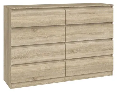 Produktbild von Topeshop M8 140 SONOMA, Eiche, 8 Schublade(n), Partikelbord, Einfarbig, Modern, Partikelbord