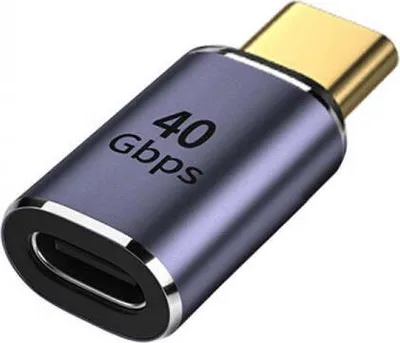 Produktbild von USB4 Adapter Typ C Stecker zu Buchse 40 Gbit/s USB 4.0 Kabel in Grau