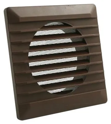 Zdjęcie produktu dla Kratka wentylacyjna Marley 140 x 140 mm, z moskitierą, brązowa