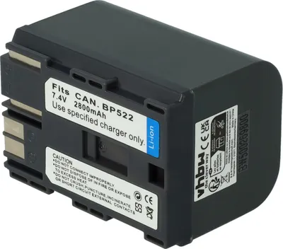 Produktbild von vhbw Akku Ersatz für Canon BP-535, BP-511, BP-522, BP-512, BP-514 für Videokamera Camcorder (2800 mAh, 7,2 V, Li-Ion)