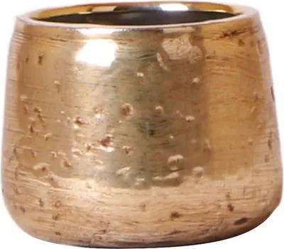 Produktbild von r Blumentopf - Goldener Keramiktopf Ø6cm - Eleganter Ziertopf für Pflanzen