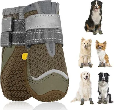 Produktbild von Famanu Hundeschuhe Pootschutz - Atmungsaktiv, Rutschfest und Verstellbar