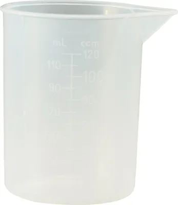 Obrázok produktu pre Odmerka 120 ml polypropylénová transparentná D57,5xH75mm bez rukoväte