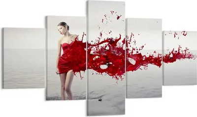 Produktbild von Bild auf Leinwand - Leinwandbild - Weiblich modell posieren nackt - 125x70cm - Wand Bild - Wanddeko - Leinwanddruck - Bilder - Kunstdruck - Wanddekoration - Leinwand bilder - Wandkunst - EA125x70-2633