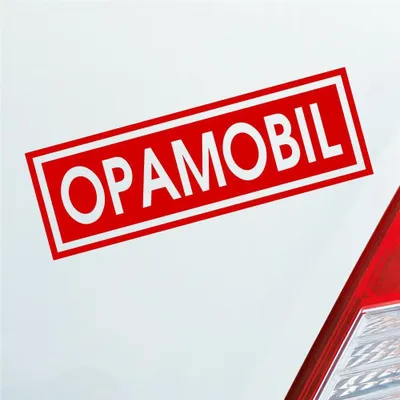 Produktbild von Auto Aufkleber Opamobil Oma Opa Enkel Familie Liebe 15x5 cm Rot Sticker Heckscheibenaufkleber