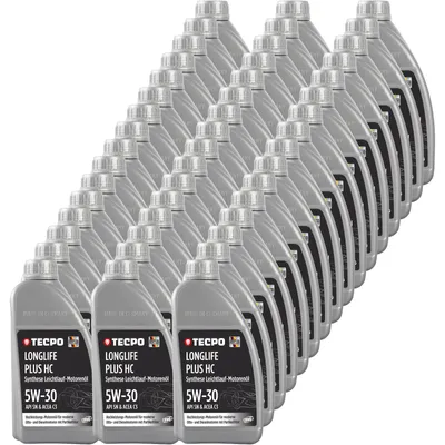 Produktbild von TECPO Motoröl 48 Liter 5W-30 LONGLIFE Plus HC Synthese passend für ACEA C3 / API SN / 504 / 507 / 229.31 / 229.51 / LL-04 / C30