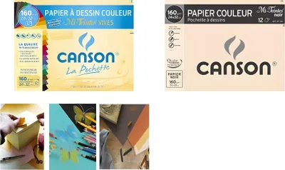 Zdjęcie produktu dla CANSON C200002789 CANSON Papier do rysowania Mi-Teintes, 240 x 320 mm, 160 g/m²