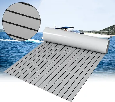 Obrázok produktu pre Eva Marine Mat, Teak Deck Self-Adhesive Matt, Faux Teak Eva Penová protišmyková podlahová krytina, protišmyková podlahová krytina vhodná pre lode Jachty a RV Podlahové dosky 240 * 90 * 0,5 cm
