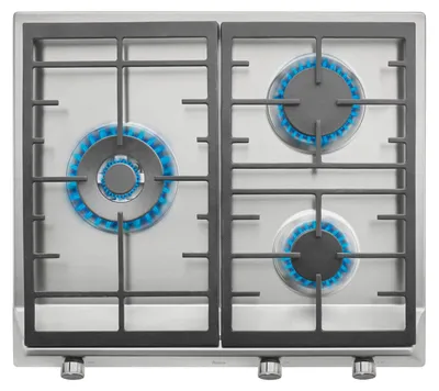 Imagen del producto de Teka EX 60 1 3G AI AL DR NAT, Acero inoxidable, Integrable, Gas, 3 zonas, 3 zonas, Extra grande