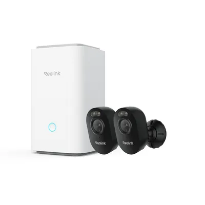 Image de Reolink Lumus x2 avec Home Hub, Kit caméra de surveillance 2K 4MP, WiFi 2,4/5GHz, Détection intelligente, Gestion centralisée, avec carte SD 64GB, Noir
