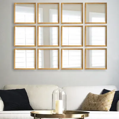 Produktbild von Wallity, SETAYNA_055- LAR1122, Gold, Wandspiegel, 24 x 24 cm, 100% Glas