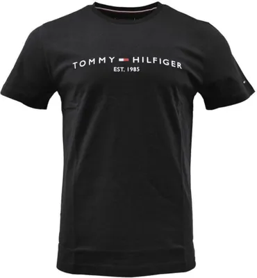 Produktbild von Tommy Hilfiger Jeans Zwart Basic T-shirt Met Logo – L