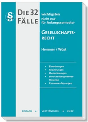Zdjęcie produktu dla Die 32 wichtigsten Fälle Gesellschaftsrecht