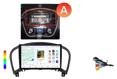 Immagine prodotto di Autoradio, display touchscreen, lettore multimediale, compatibile con Nissan Juke (F15) dal 2010 al 2019, ventola di raffreddamento integrata, navigatore GPS Android, modello V7 (6GB-128GB) - A