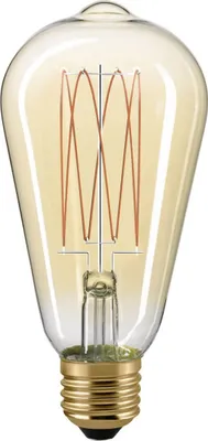 Produktbild von SIGOR 7W SLIM Rustika Filament gold E27 640lm 2500K LED Lampe ST64